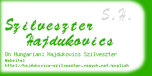 szilveszter hajdukovics business card